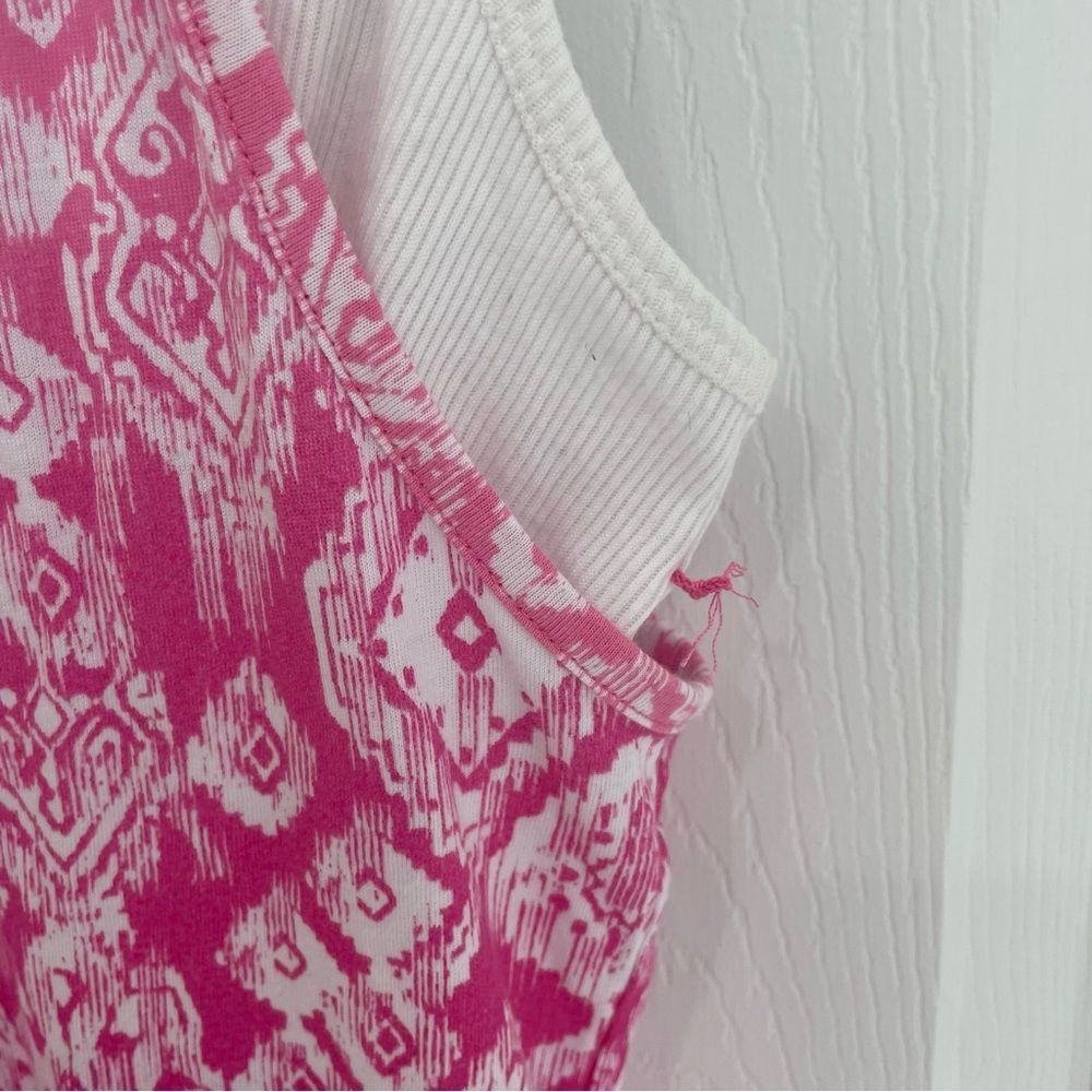 Style & Co. Two in One 90s Y2K Vintage Layered Pink Print Tank Women’s Size M - Picture 7 of 8